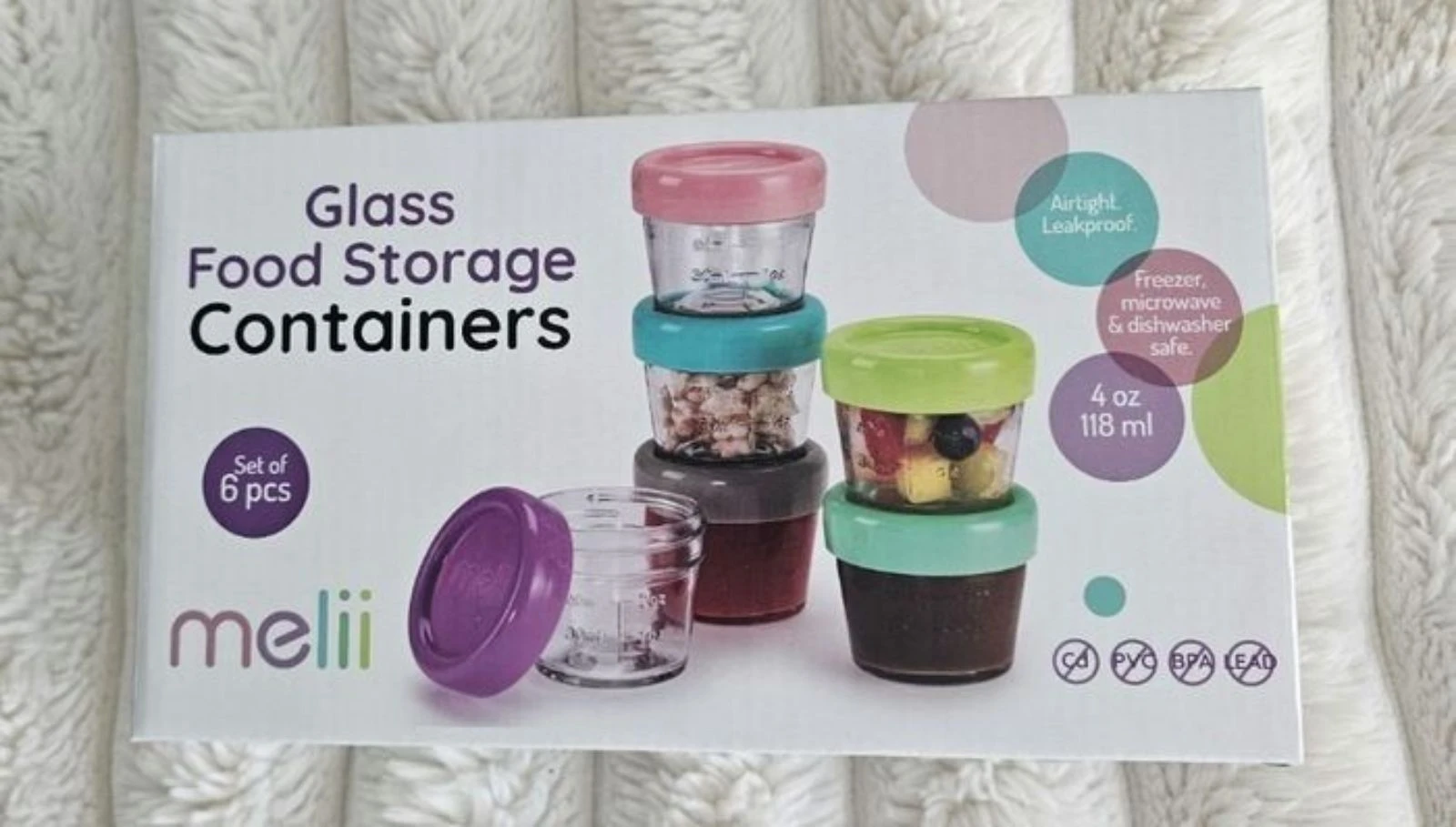 Caja de 6 tarros de vidrio Melii – photo 4